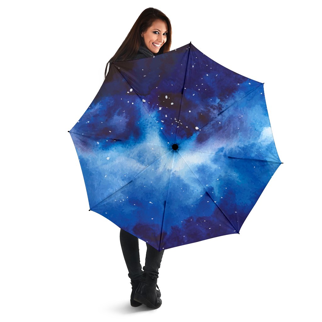 Dark Blue Galaxy Space Print Foldable Umbrella