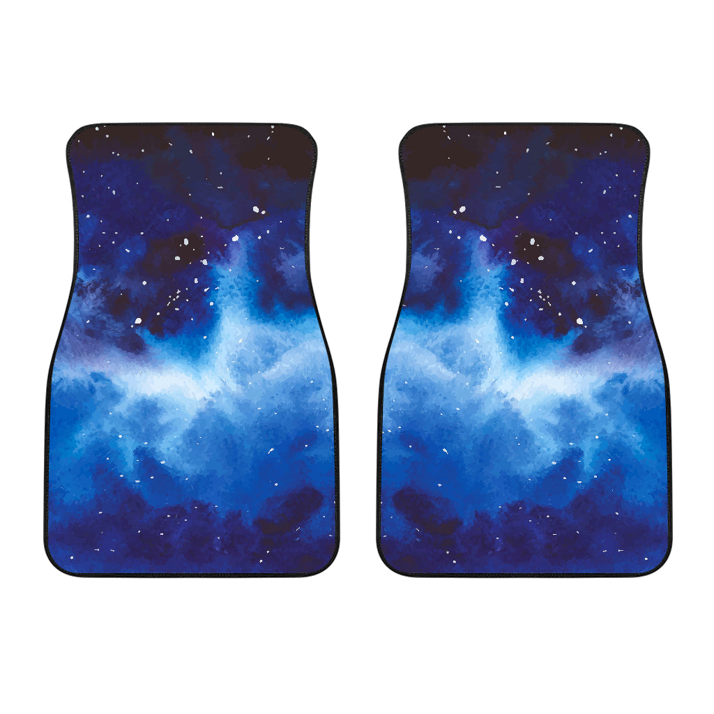 Dark Blue Galaxy Space Print Front Car Floor Mats