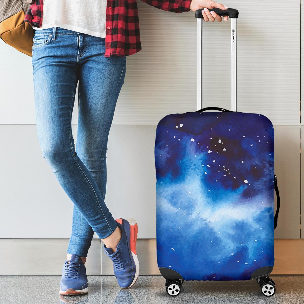 Dark Blue Galaxy Space Print Luggage Cover