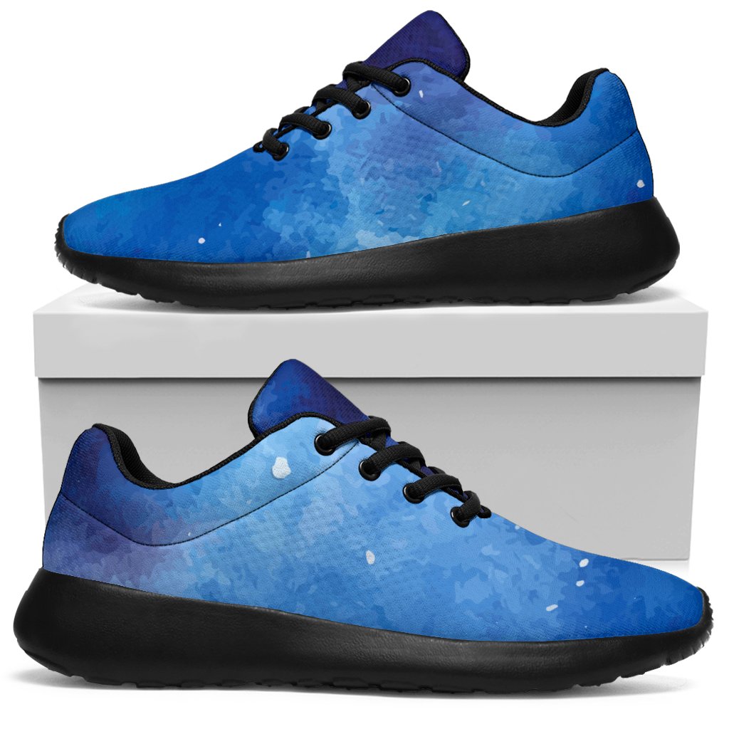 Dark Blue Galaxy Space Print Sport Sneakers