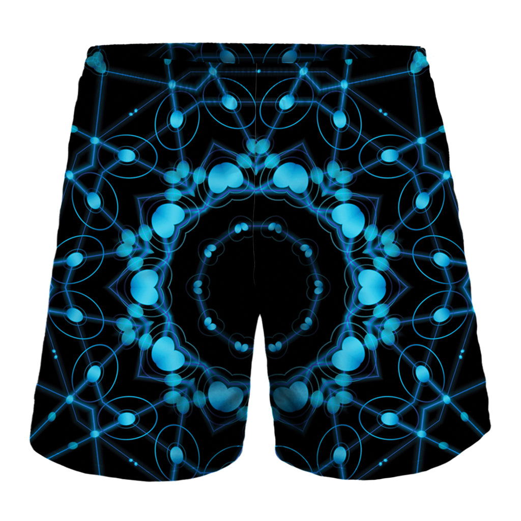 Dark Blue Kaleidoscope Print Men's Shorts