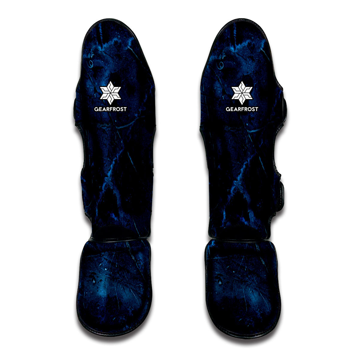 Dark Blue Marble Print Muay Thai Shin Guards