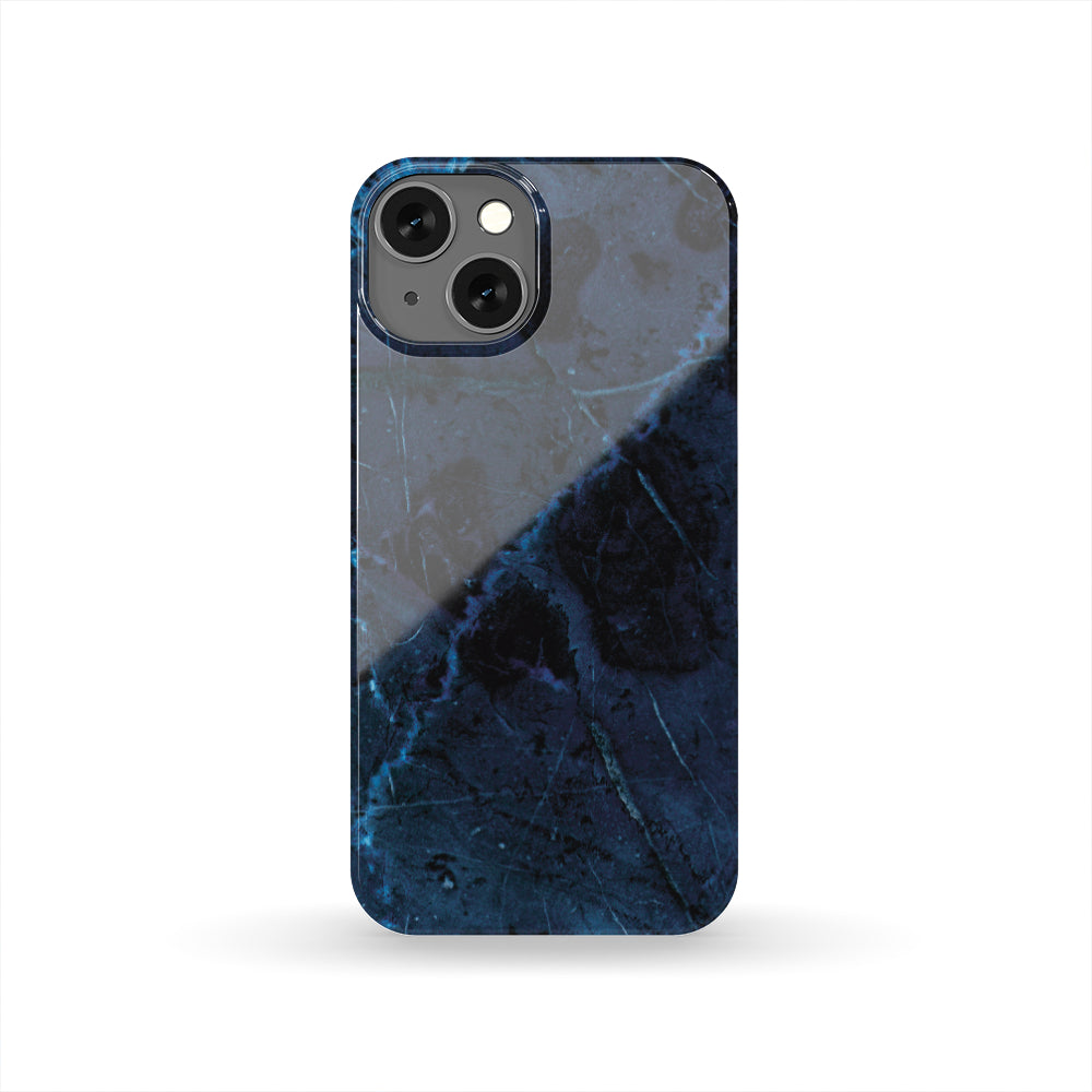 Dark Blue Marble Print Phone Case