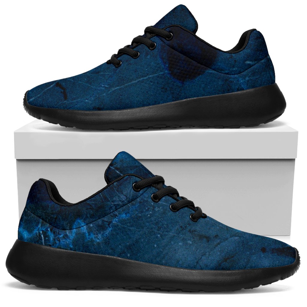 Dark Blue Marble Print Sport Sneakers