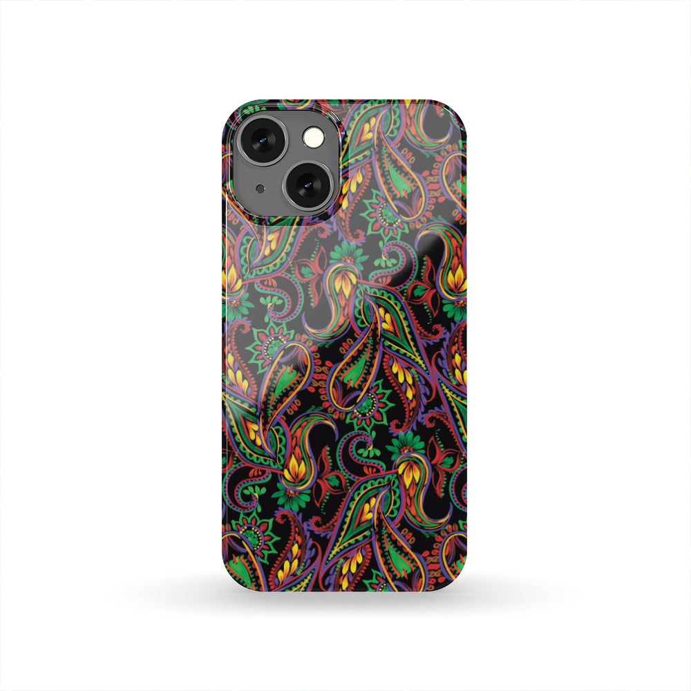 Dark Bohemian Paisley Pattern Print Phone Case