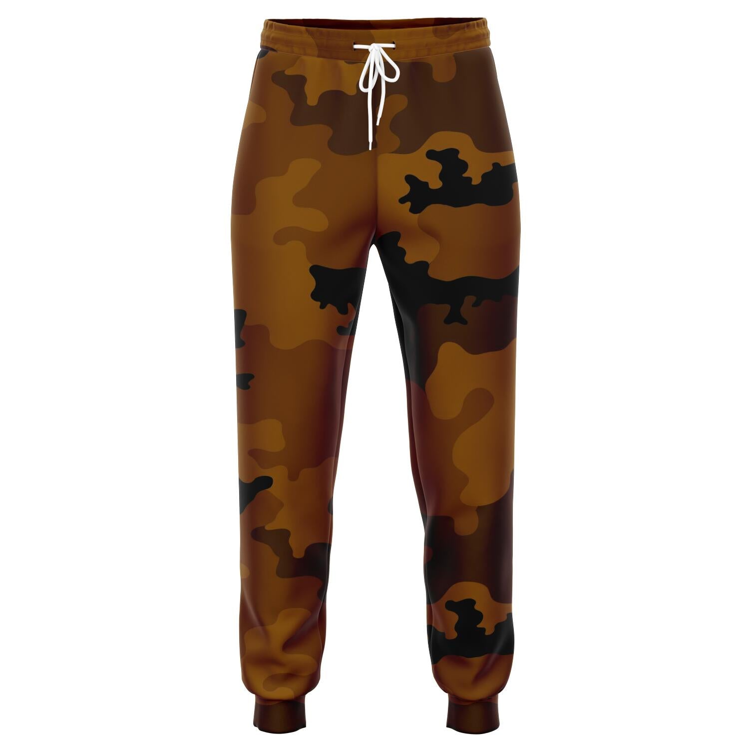 Dark Brown Camouflage Print Jogger Pants