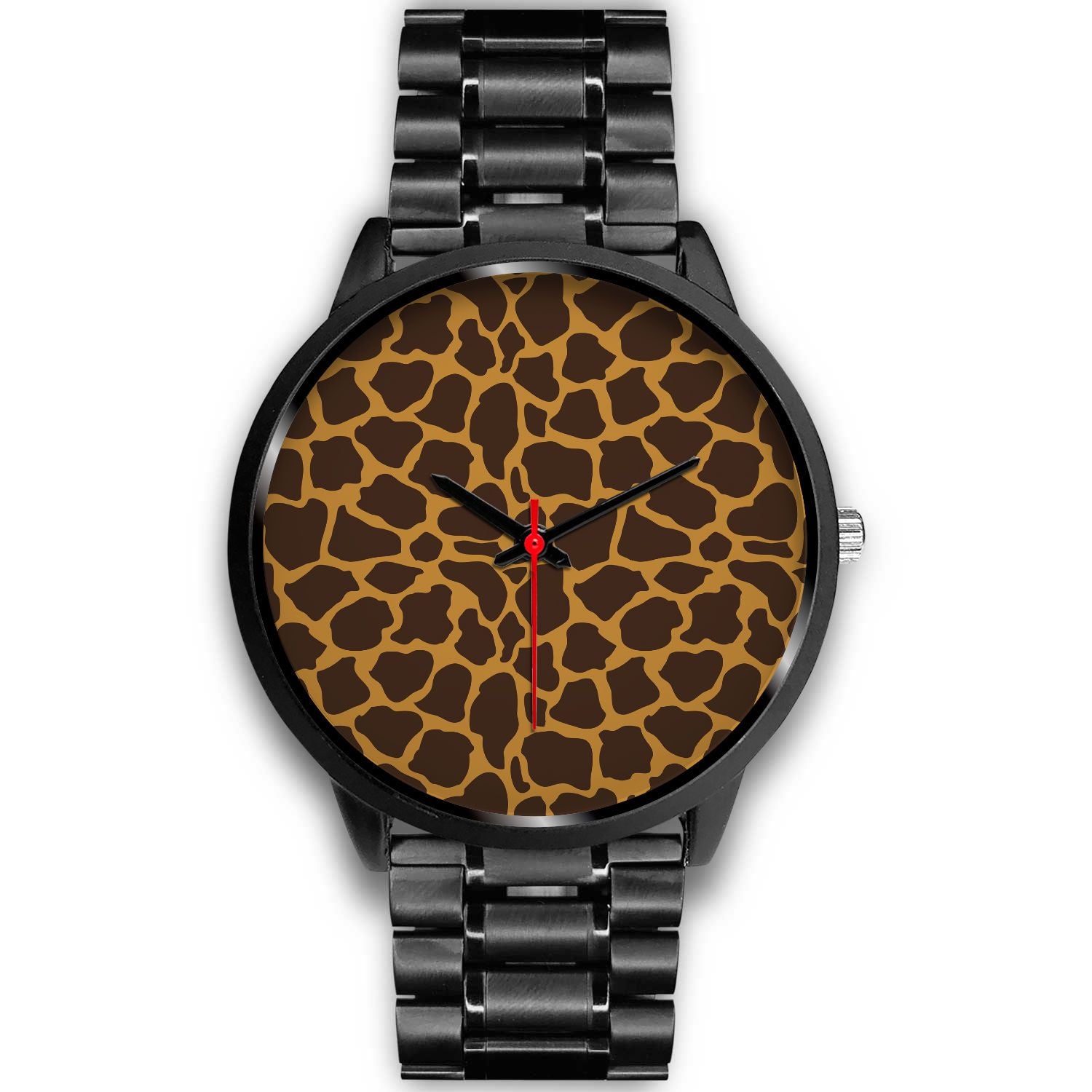 Dark Brown Cow Print Black Watch