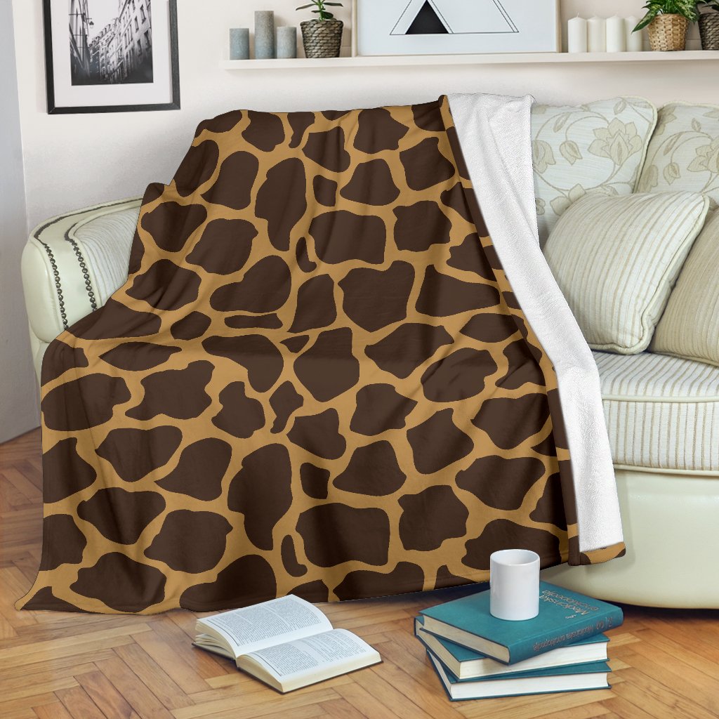 Dark Brown Cow Print Blanket