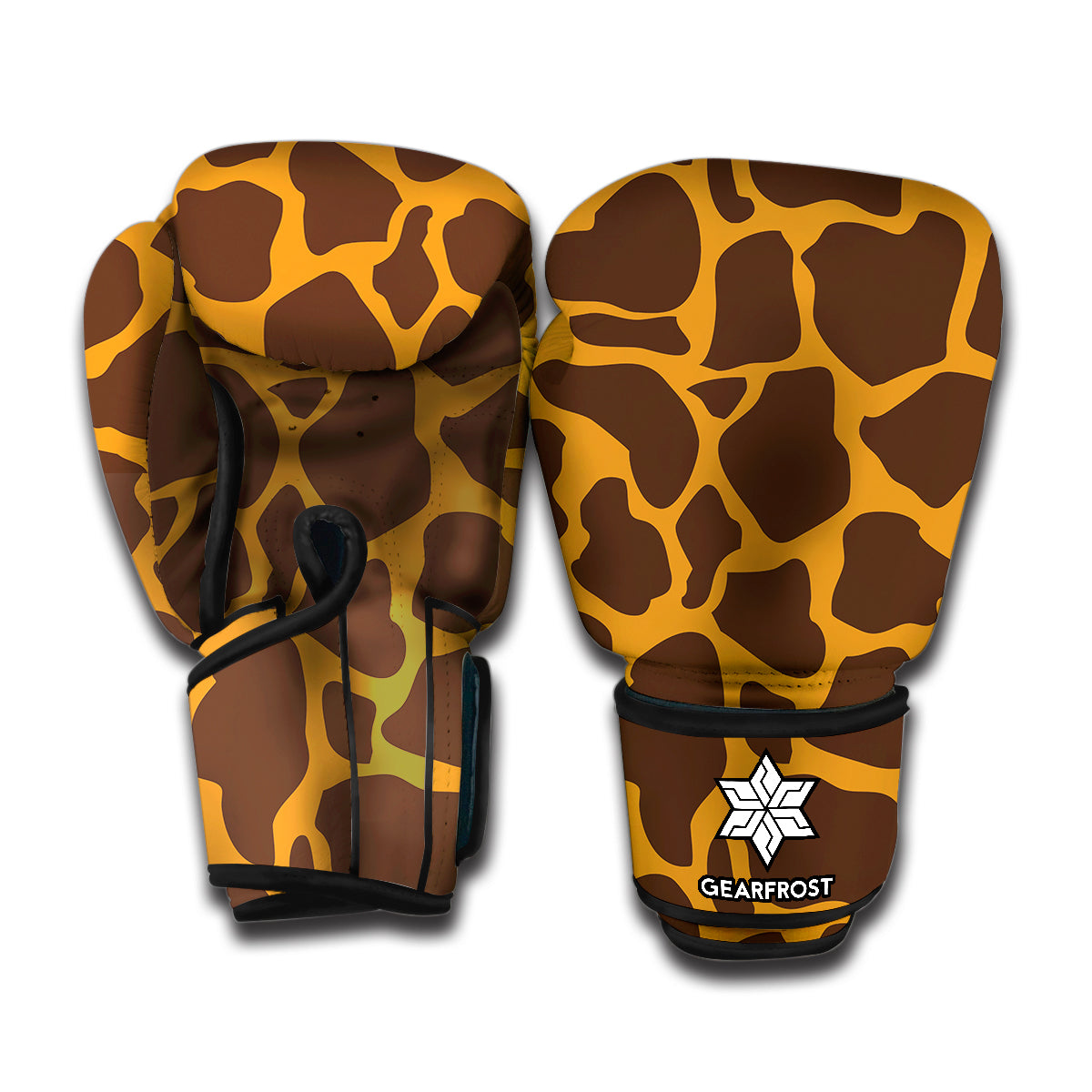 Dark Brown Cow Print Boxing Gloves