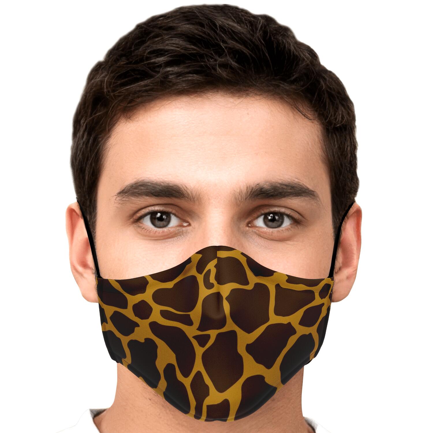 Dark Brown Cow Print Face Mask