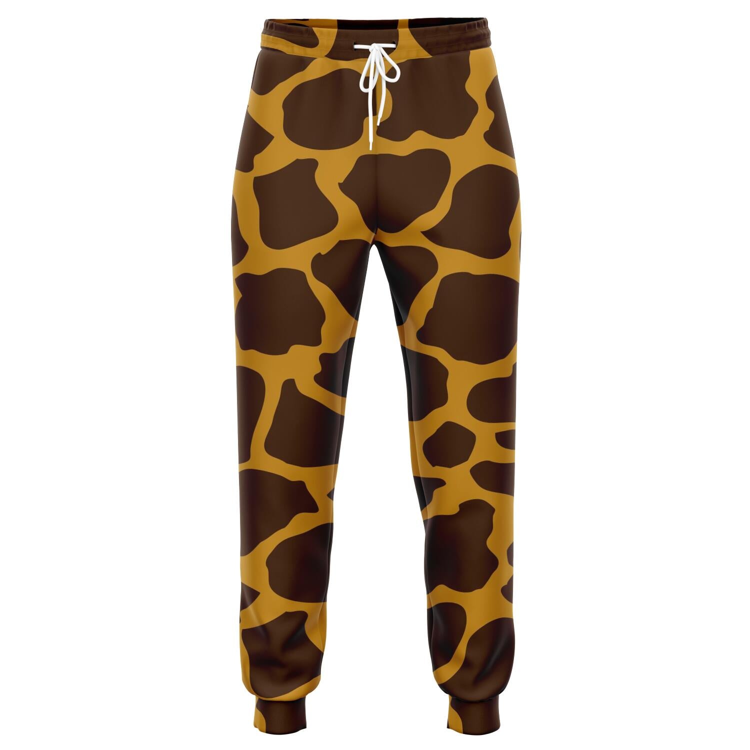 Dark Brown Cow Print Jogger Pants