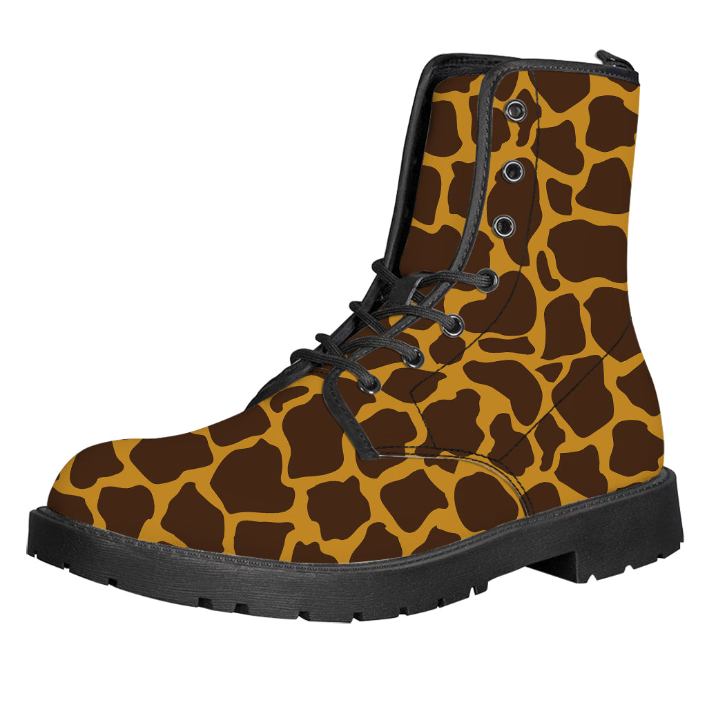 Dark Brown Cow Print Leather Boots