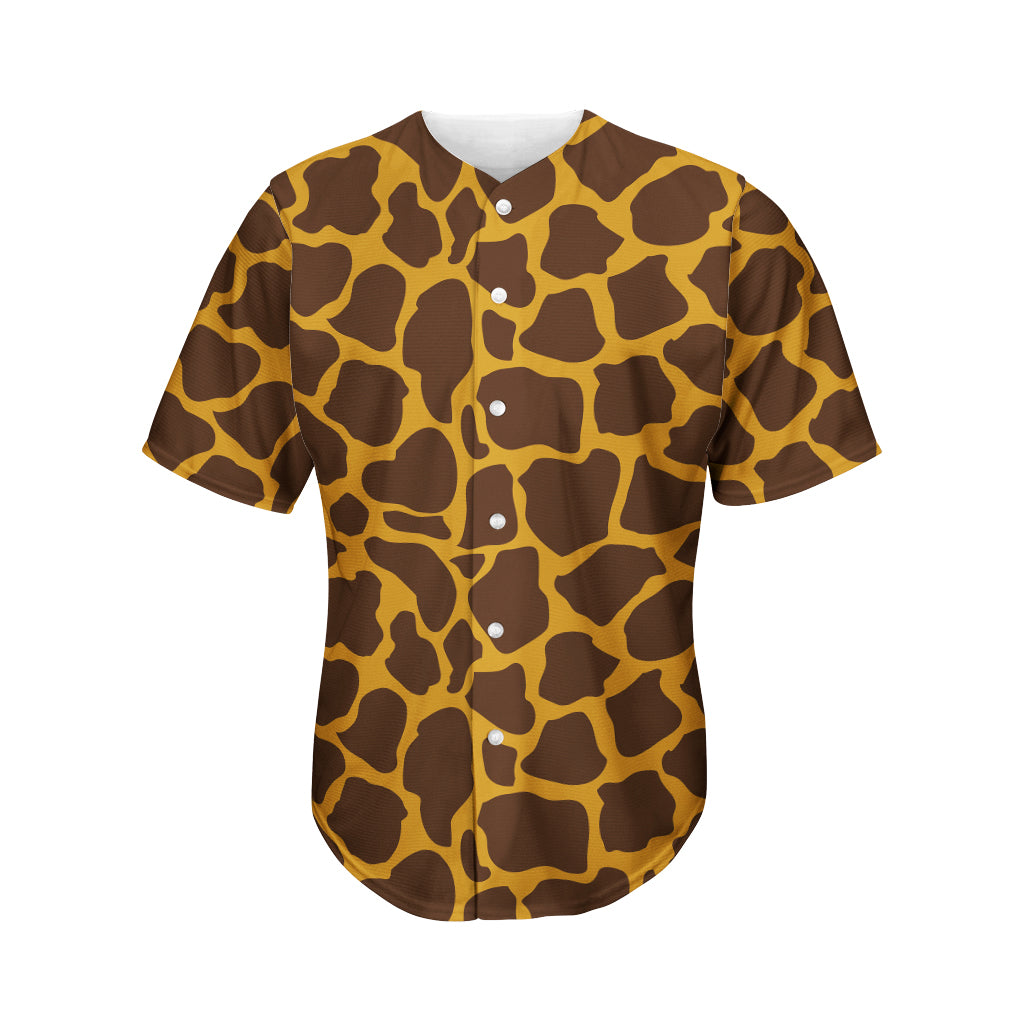 Dark Brown Cow Print Men's Baseball Jersey