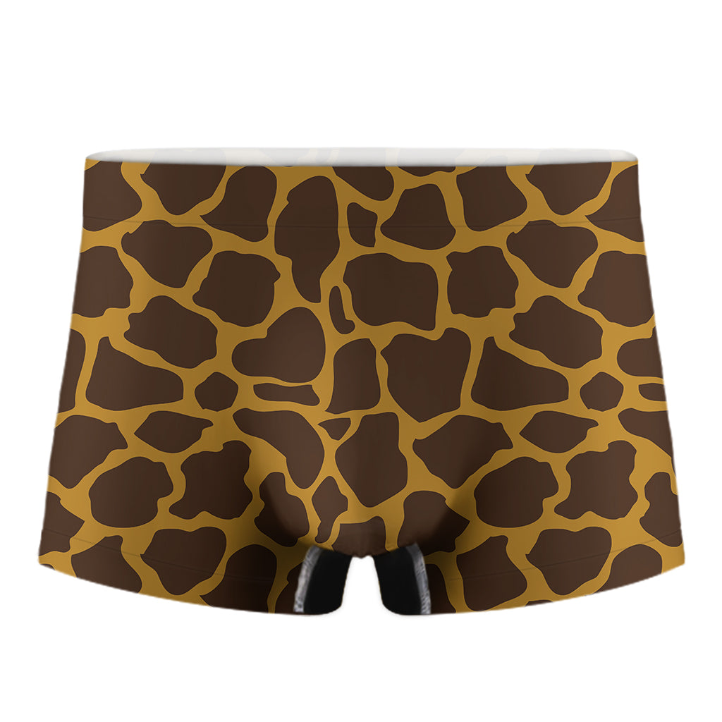 Dark Brown Cow Print Men's Boxer Briefs