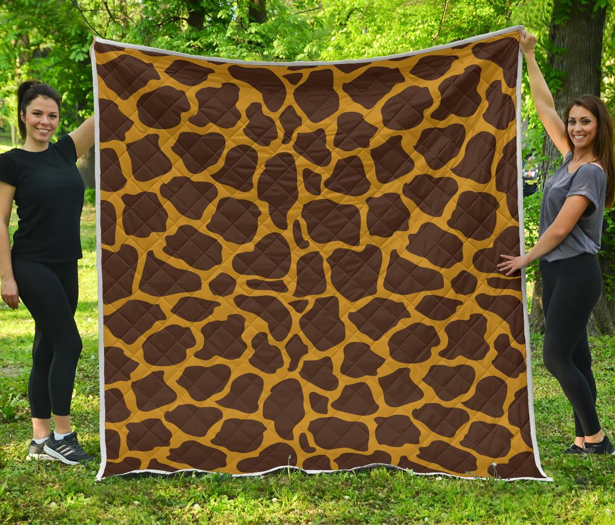 Dark Brown Cow Print Quilt