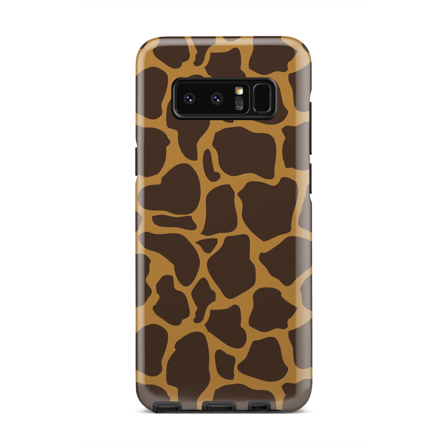 Dark Brown Cow Print Tough Phone Case