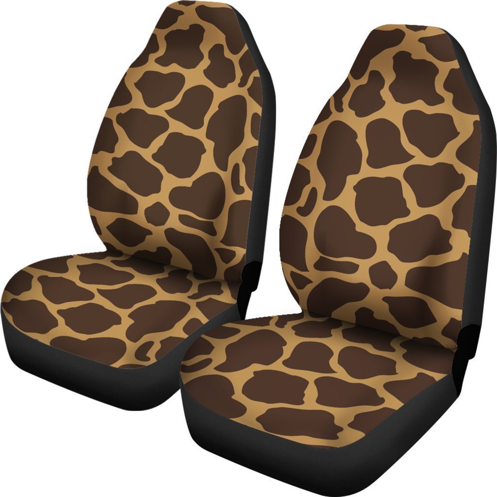 Dark Brown Cow Print Universal Fit Car Seat Covers