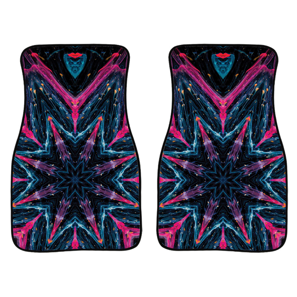 Dark Cloud Kaleidoscope Print Front Car Floor Mats