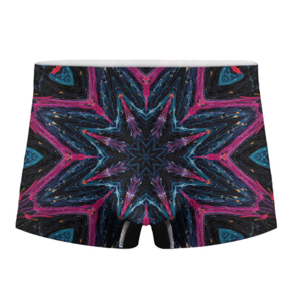 Dark Cloud Kaleidoscope Print Men's Boxer Briefs