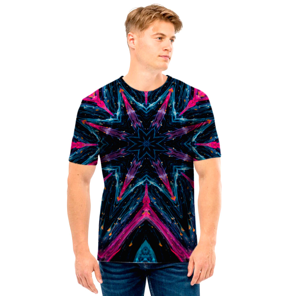 Dark Cloud Kaleidoscope Print Men's T-Shirt