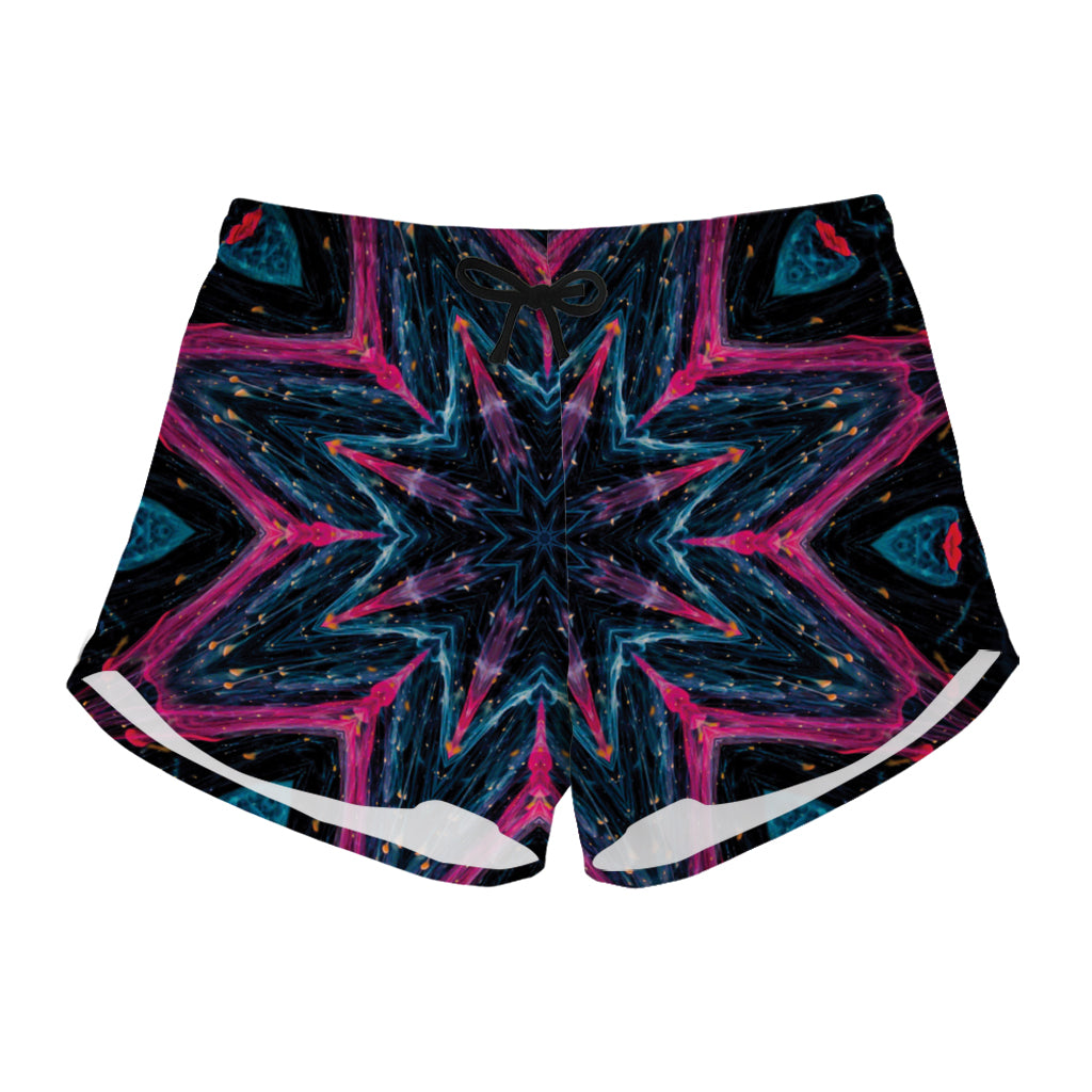 Dark Cloud Kaleidoscope Print Women's Shorts