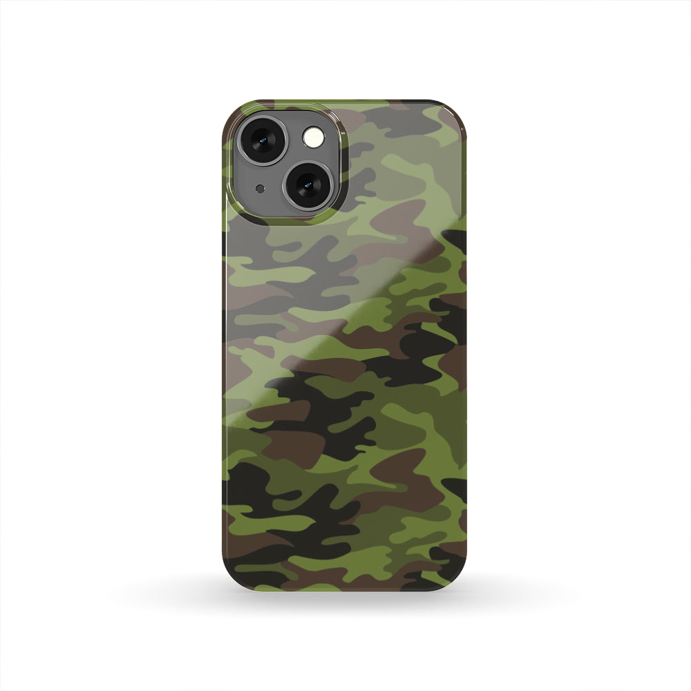 Dark Green And Black Camouflage Print Phone Case