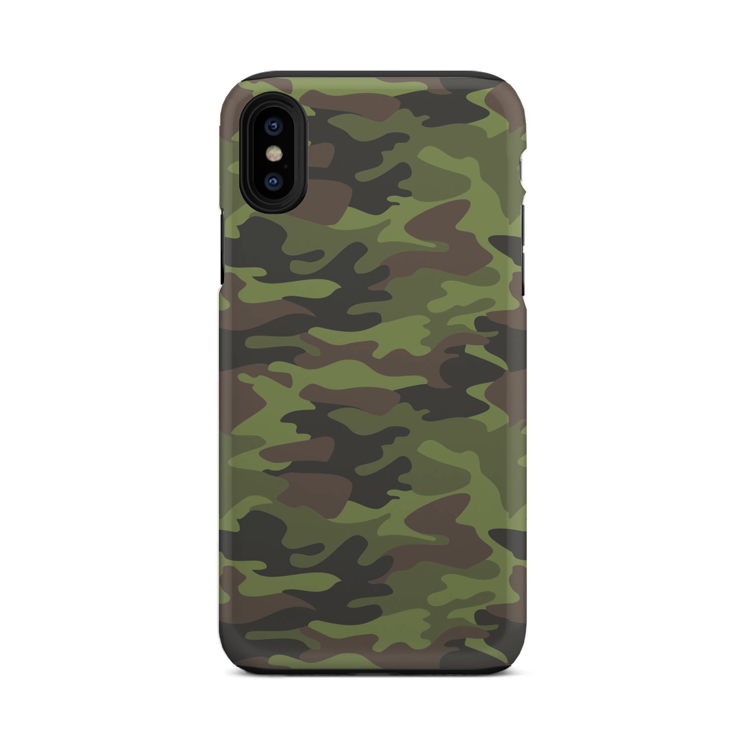 Dark Green And Black Camouflage Print Tough Phone Case