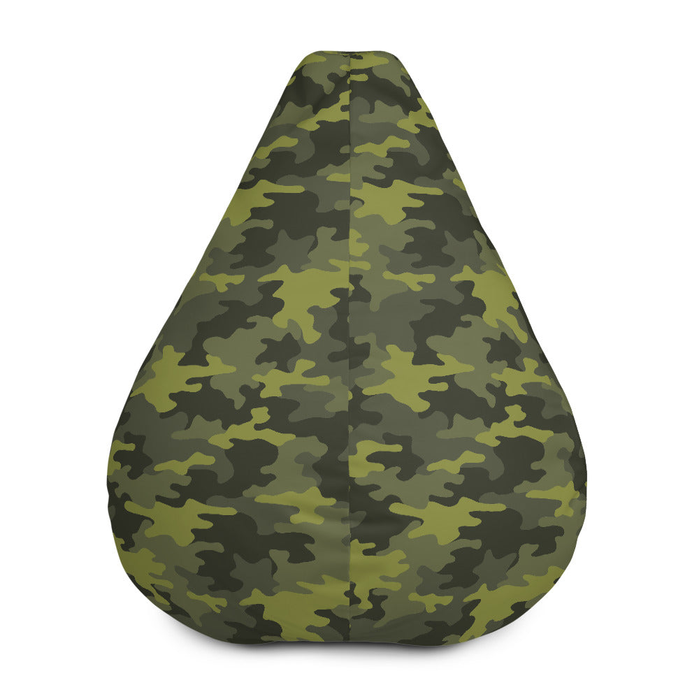 Dark Green Camouflage Print Bean Bag Cover