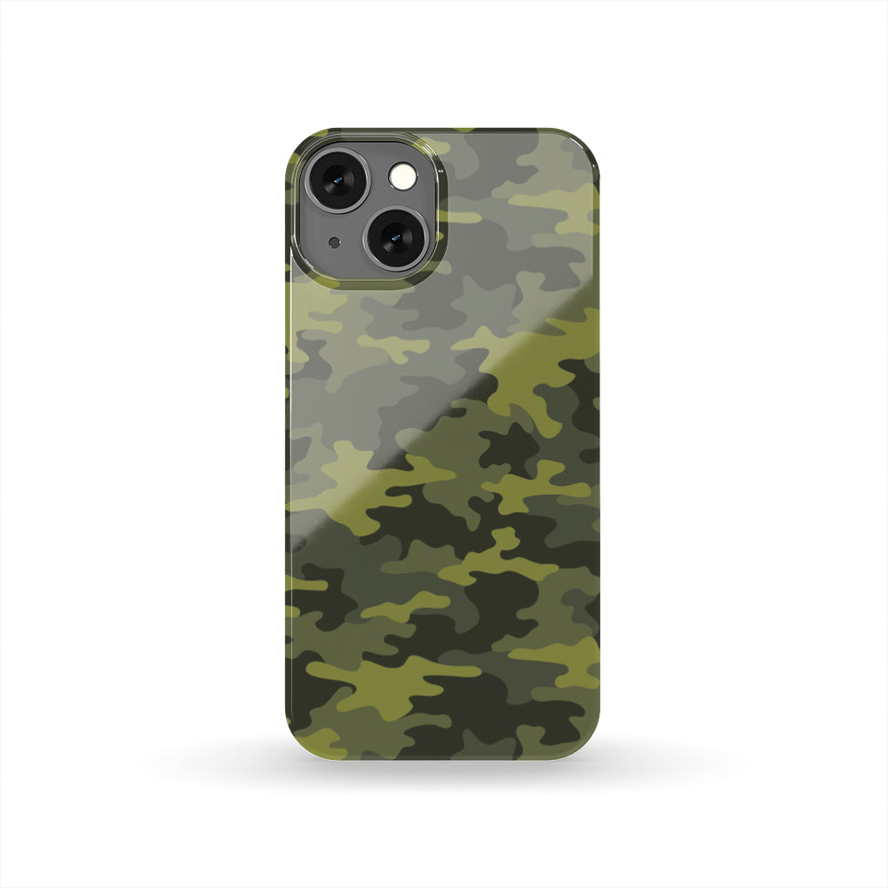 Dark Green Camouflage Print Phone Case