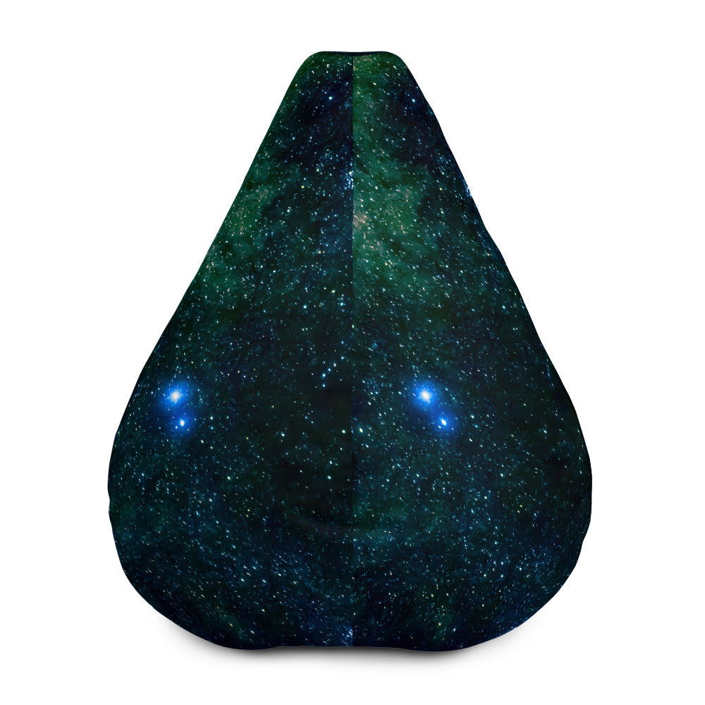 Dark Green Galaxy Space Print Bean Bag Cover