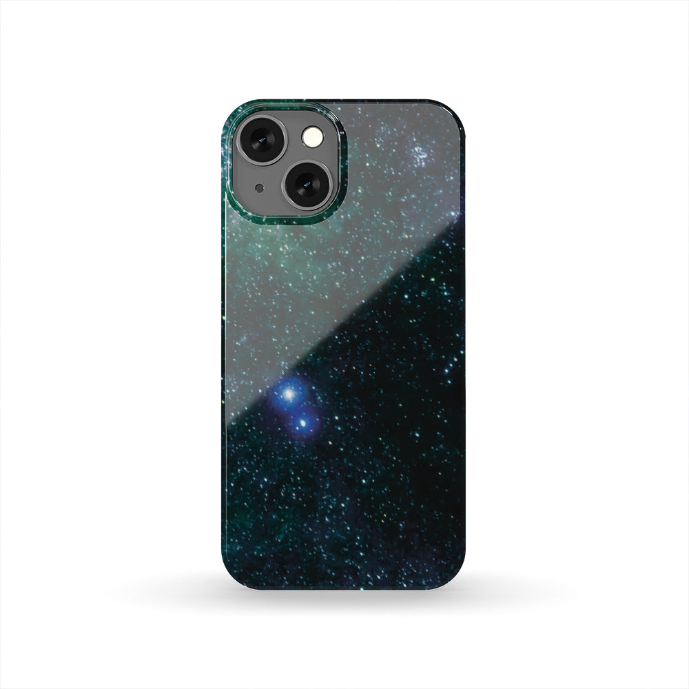 Dark Green Galaxy Space Print Phone Case