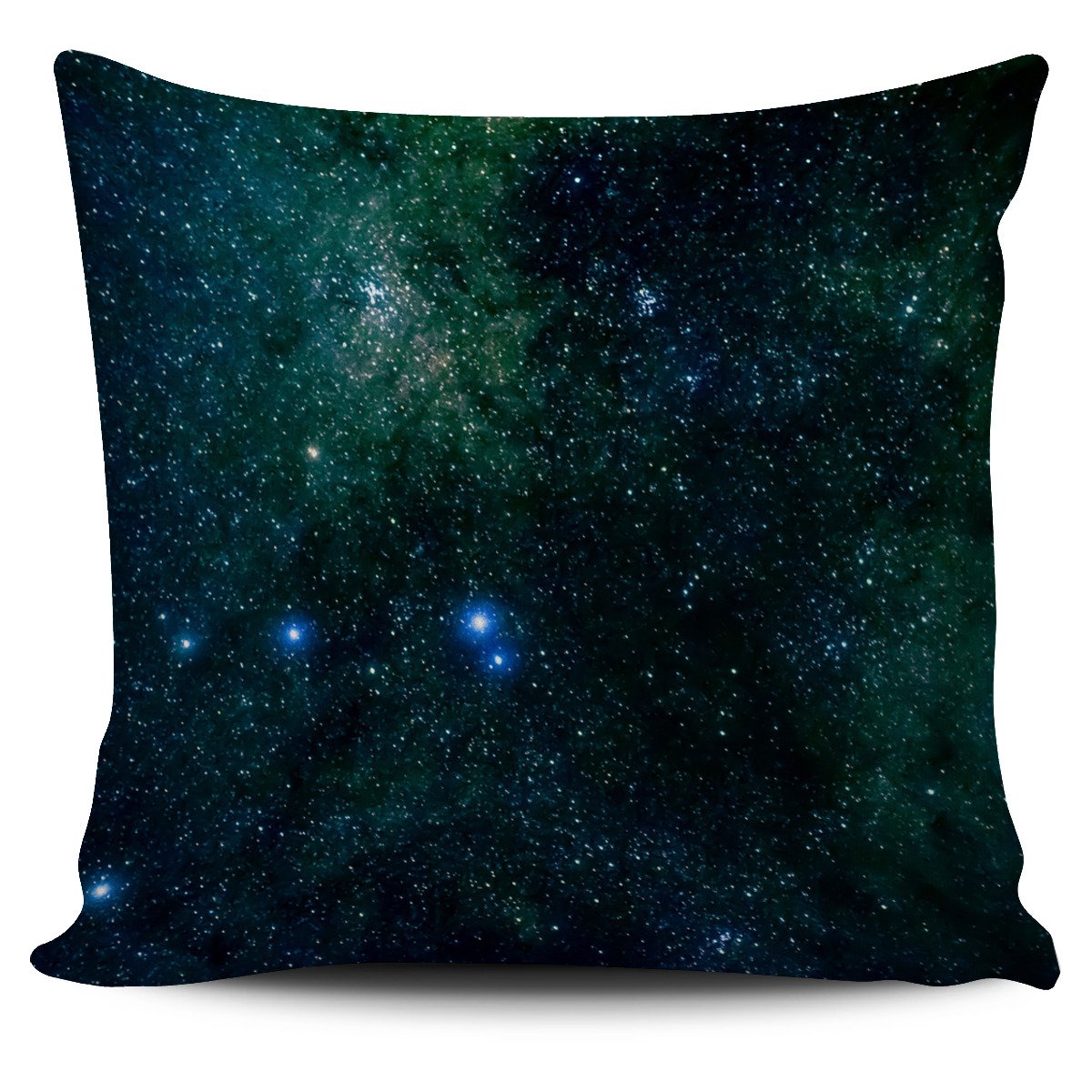 Dark Green Galaxy Space Print Pillow Cover