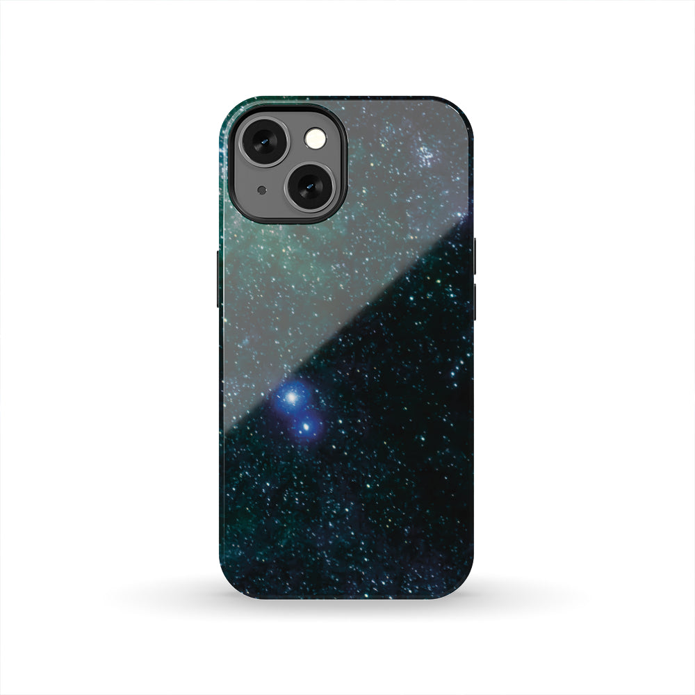 Dark Green Galaxy Space Print Tough Phone Case