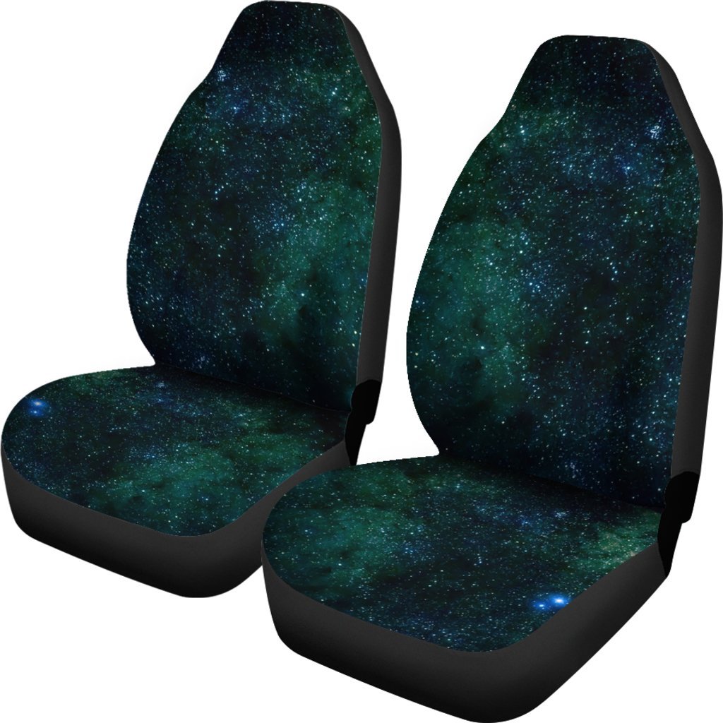 Dark Green Galaxy Space Print Universal Fit Car Seat Covers