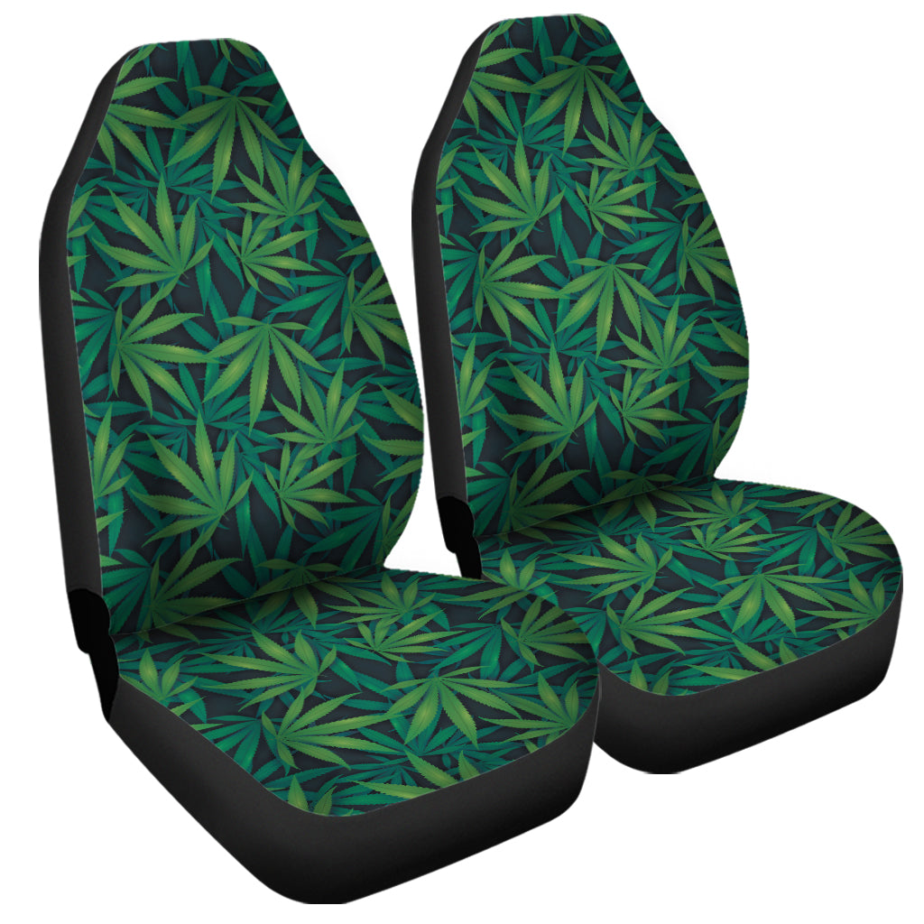 Dark Green Hemp Pattern Print Universal Fit Car Seat Covers