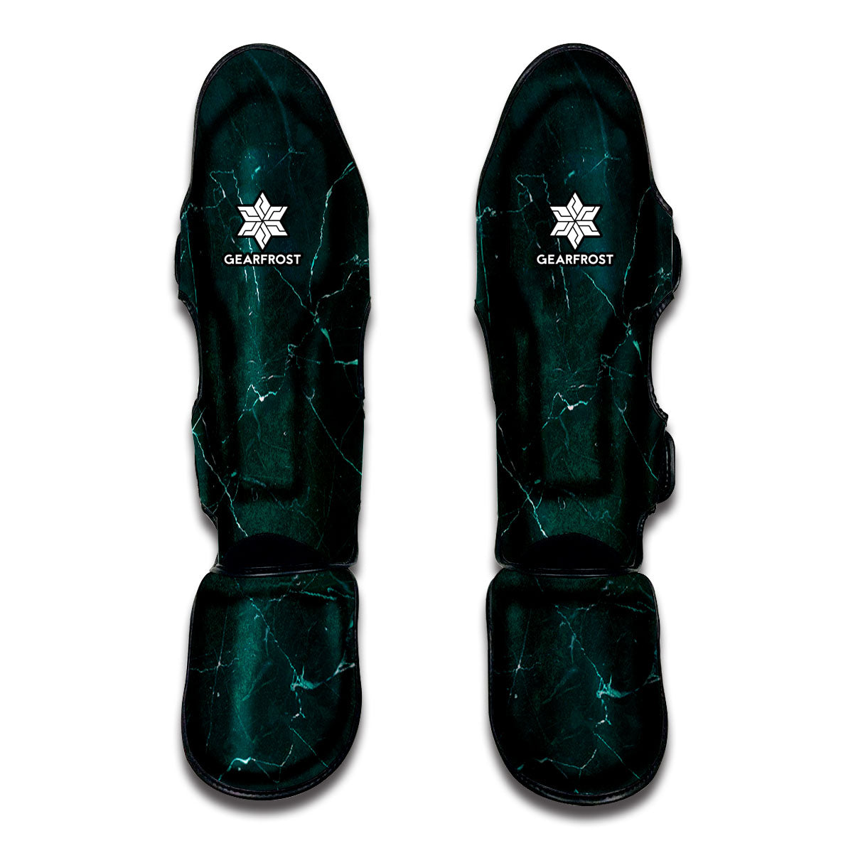 Dark Green Marble Print Muay Thai Shin Guards