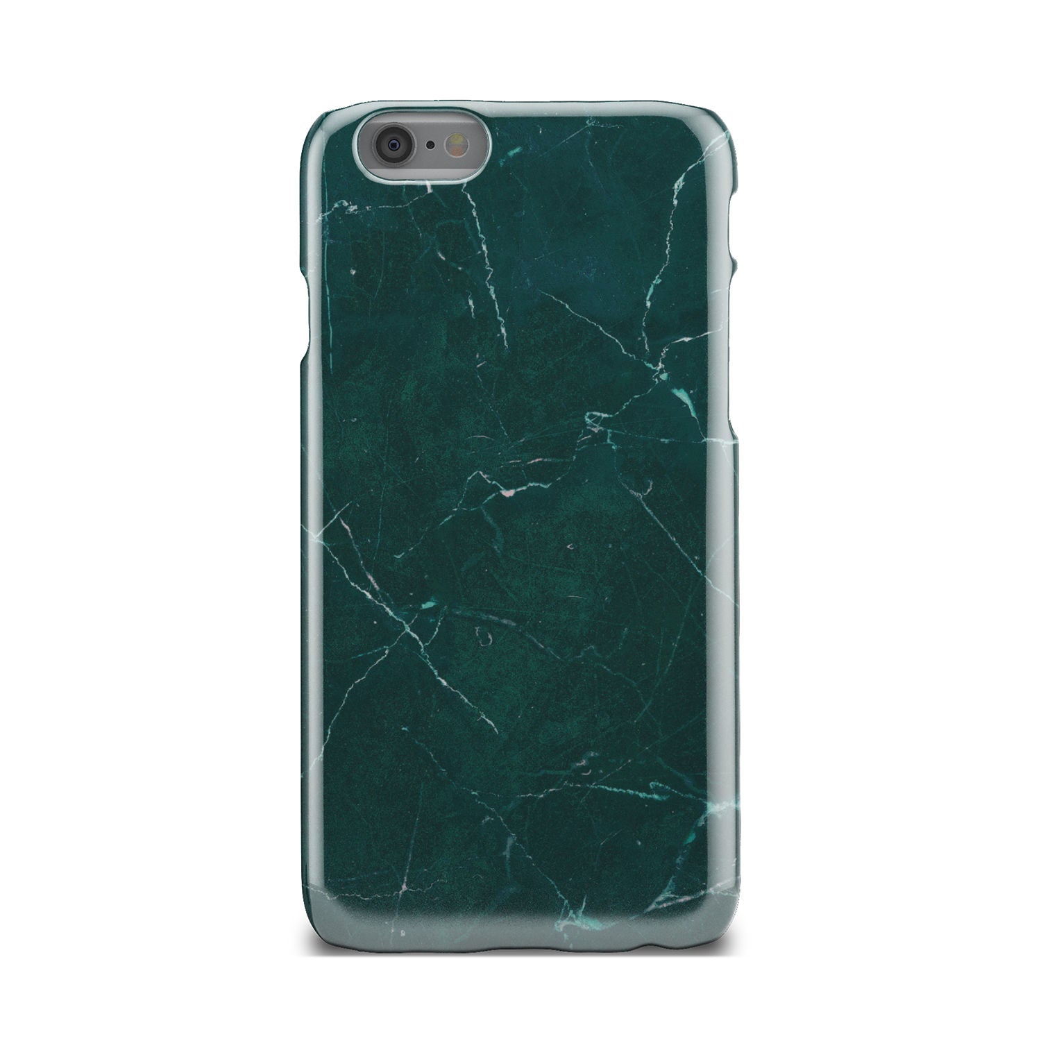 Dark Green Marble Print Phone Case