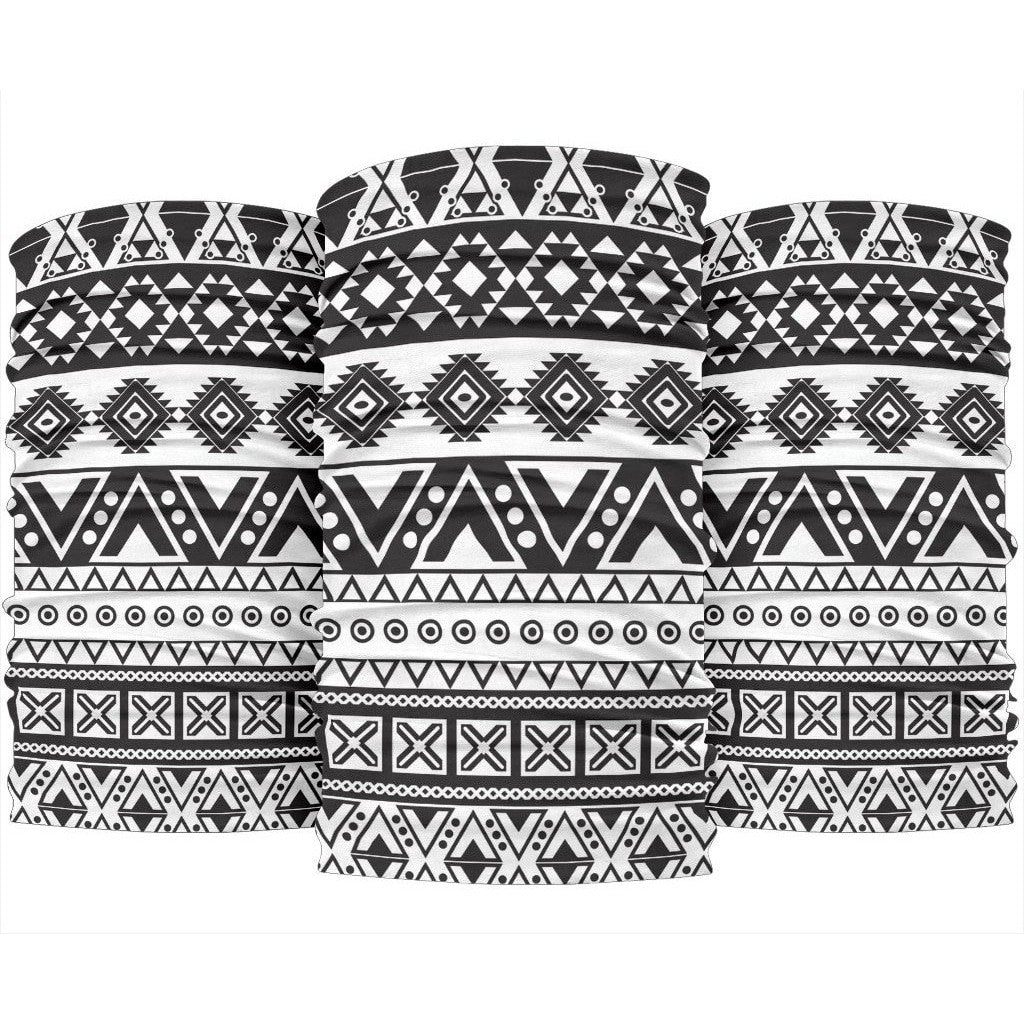 Dark Grey Aztec Pattern Print 3-Pack Bandanas