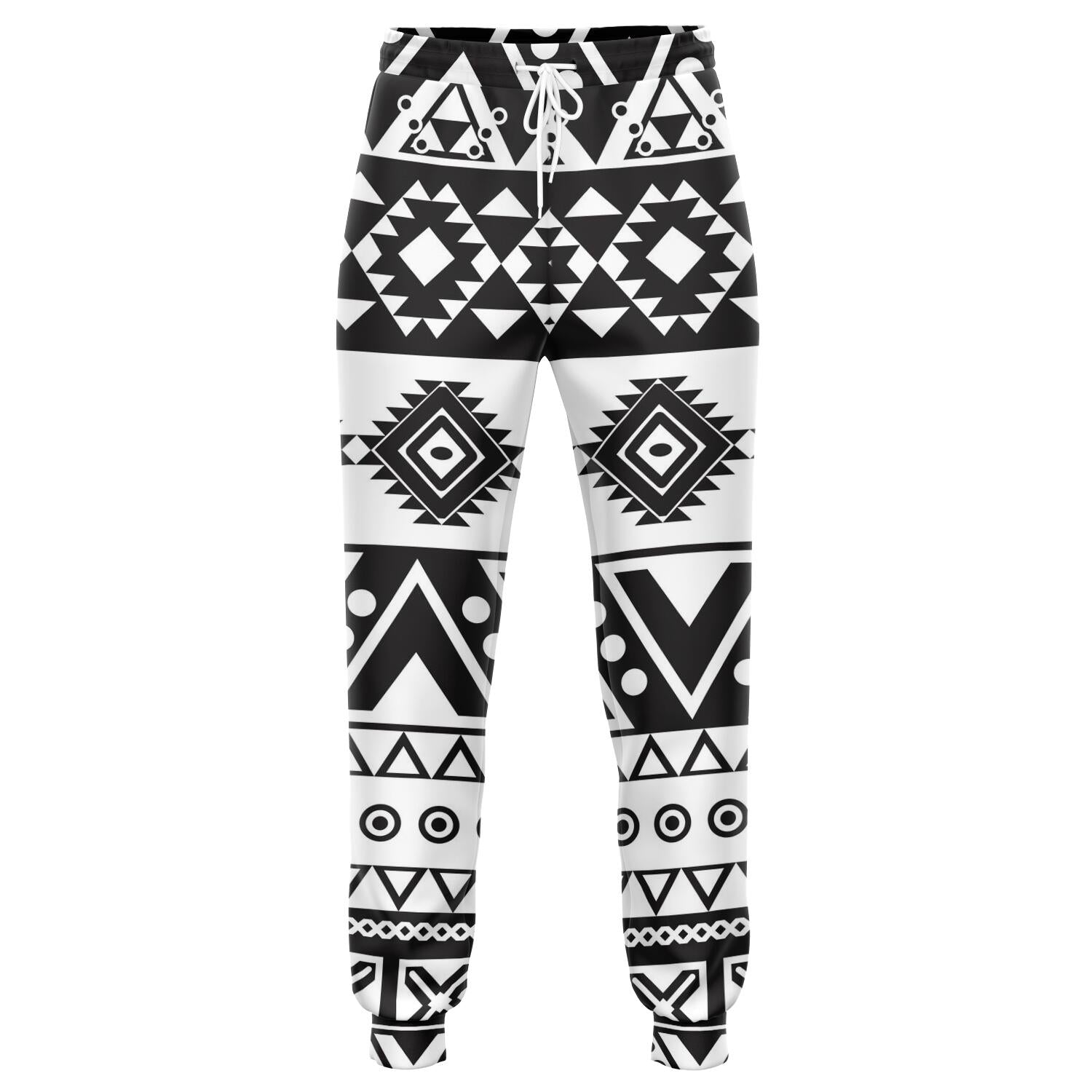 Dark Grey Aztec Pattern Print Jogger Pants