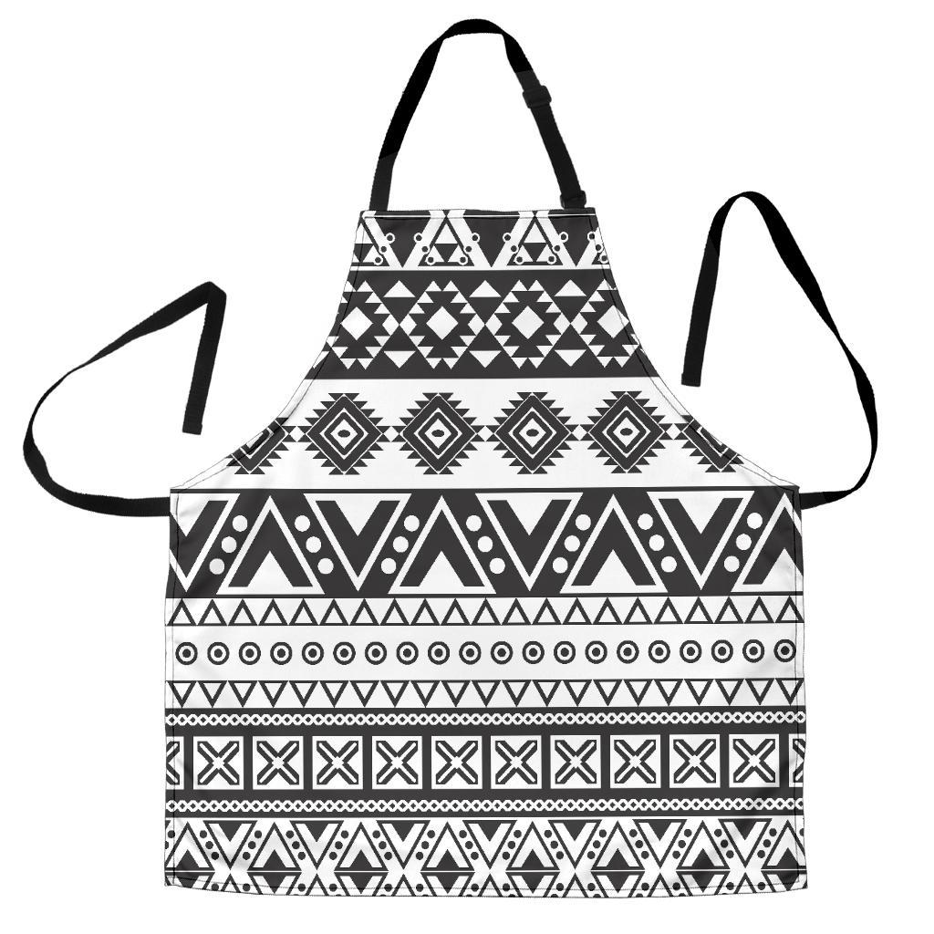 Dark Grey Aztec Pattern Print Men's Apron