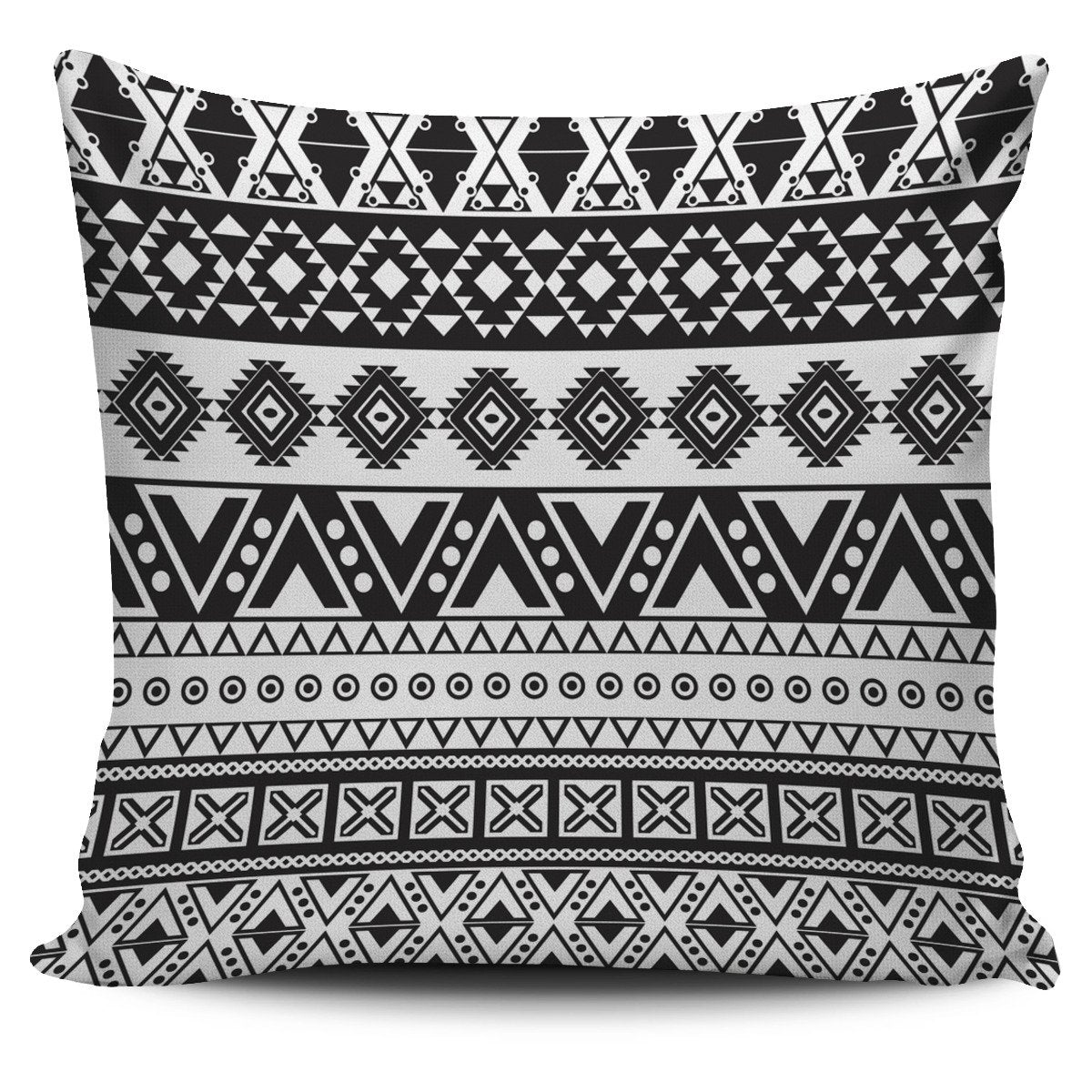 Dark Grey Aztec Pattern Print Pillow Cover