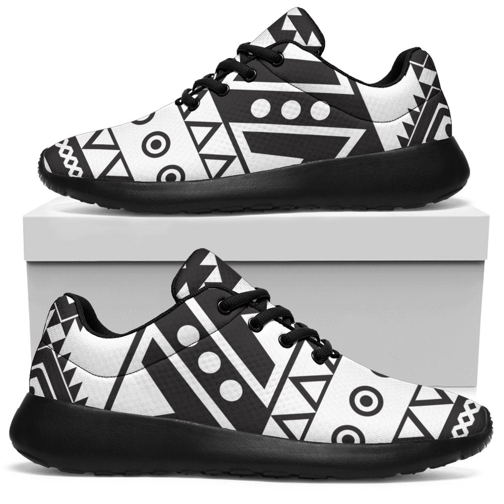 Dark Grey Aztec Pattern Print Sport Sneakers