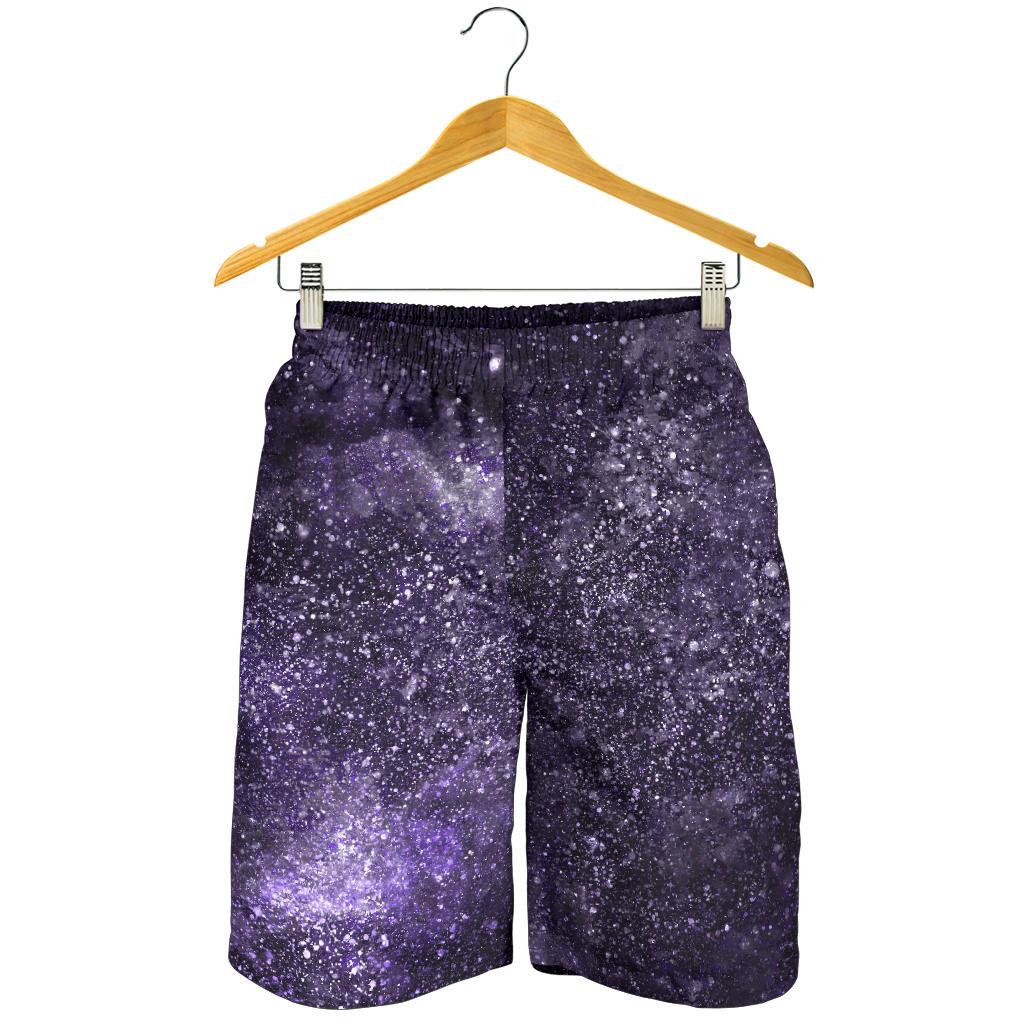 Dark Purple Cosmos Galaxy Space Print Men's Shorts