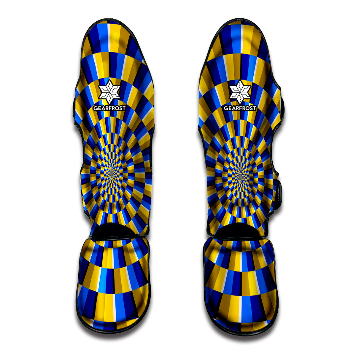 Dartboard Moving Optical Illusion Muay Thai Shin Guards