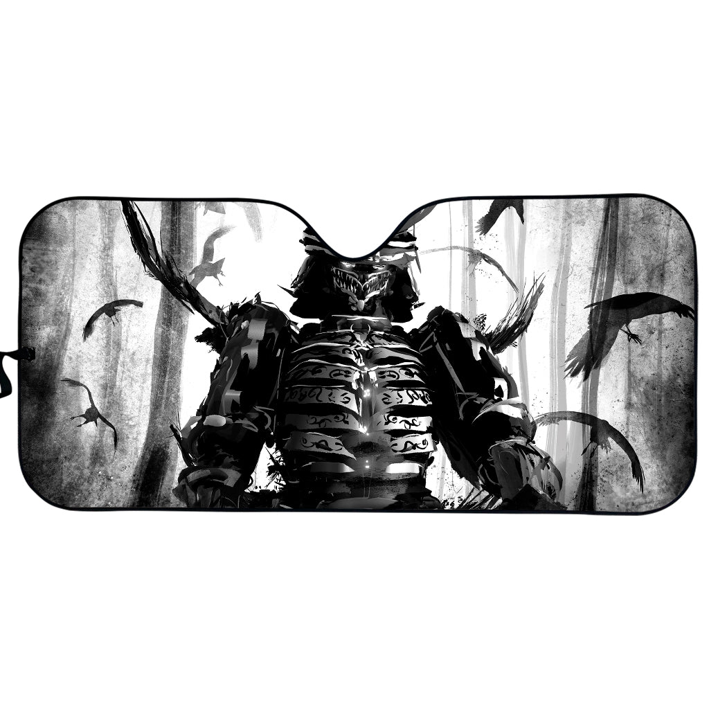 Demon Samurai Print Car Sun Shade