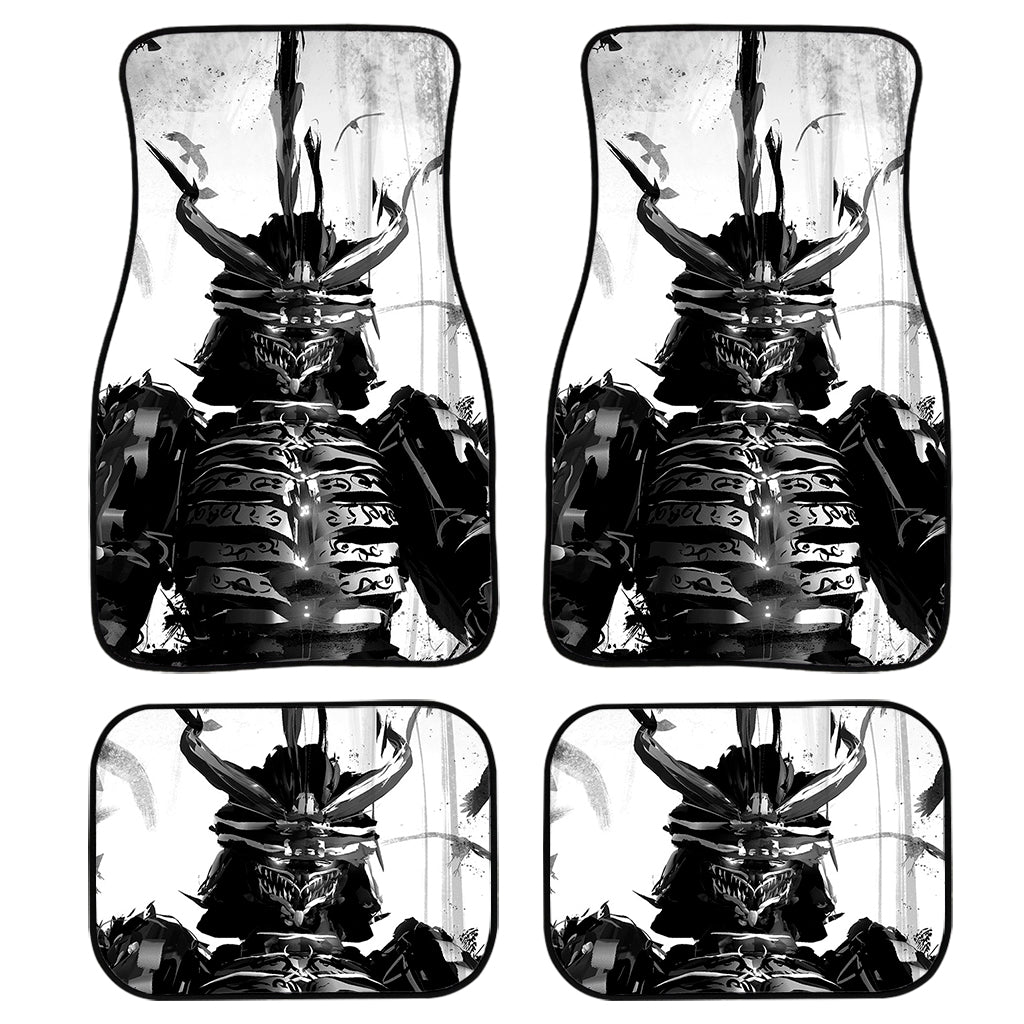 Demon Samurai Print Front and Back Car Floor Mats