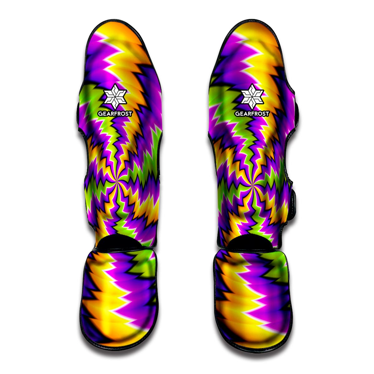 Dizzy Vortex Moving Optical Illusion Muay Thai Shin Guards