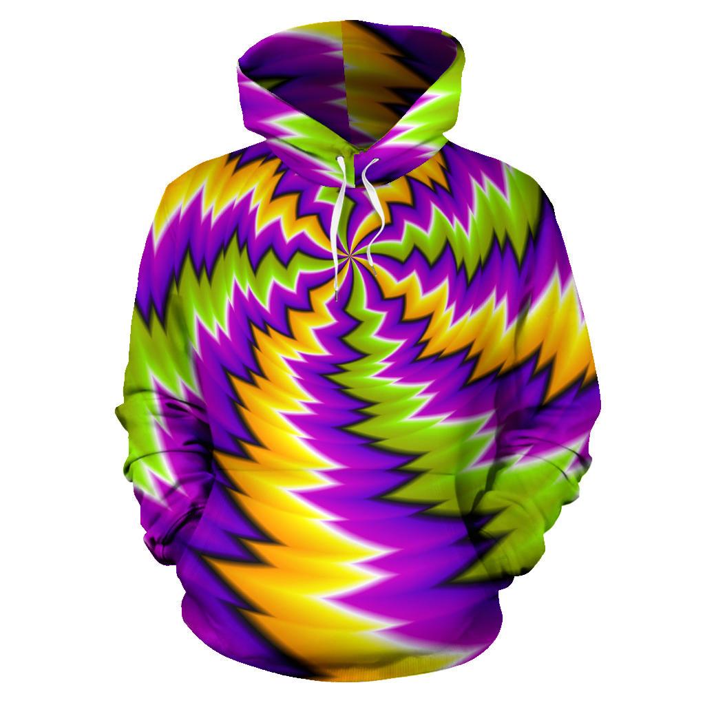 Dizzy Vortex Moving Optical Illusion Pullover Hoodie