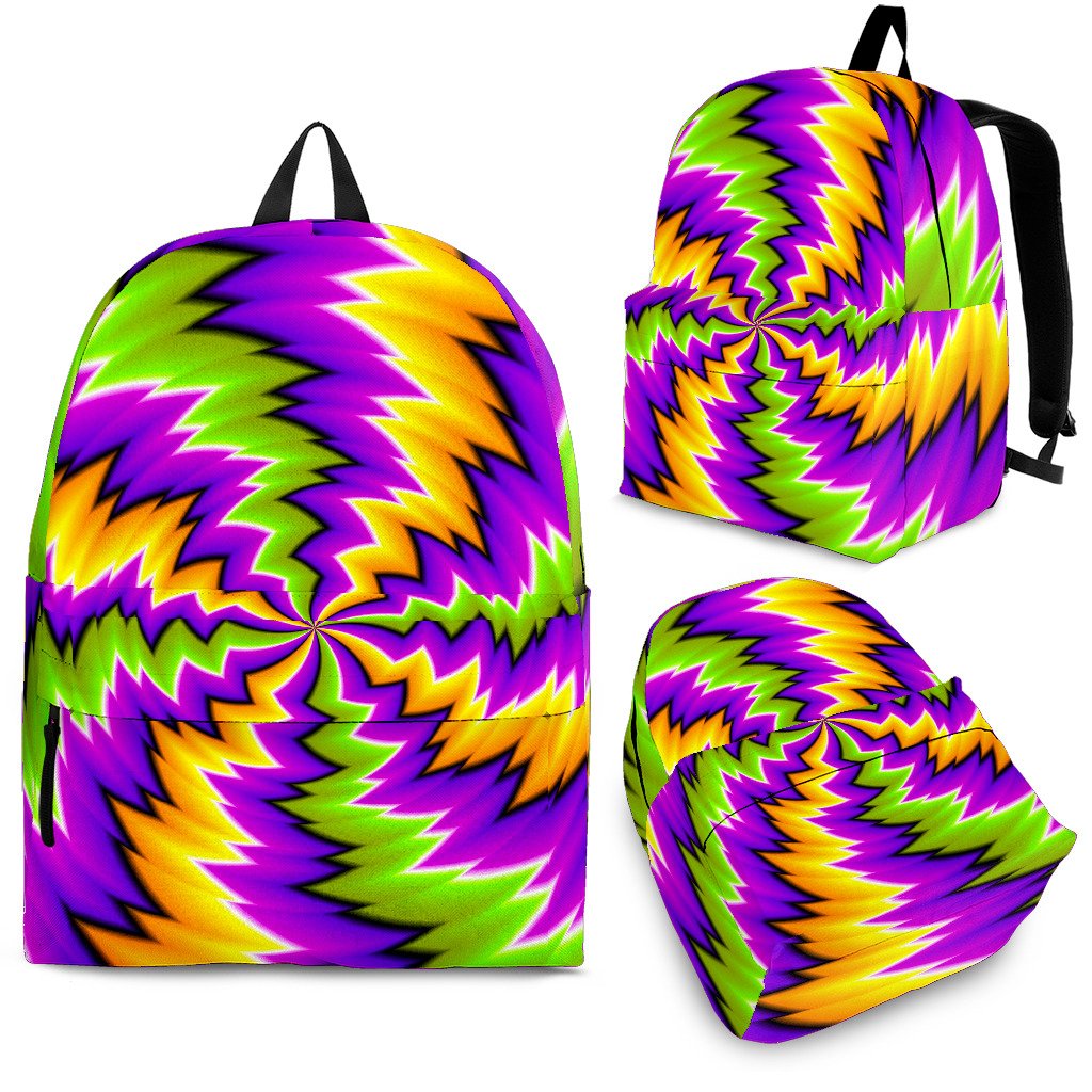 Dizzy Vortex Moving Optical Illusion School Backpack