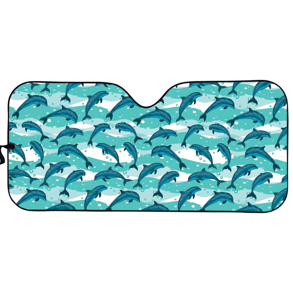 Dolphins In The Ocean Pattern Print Car Sun Shade